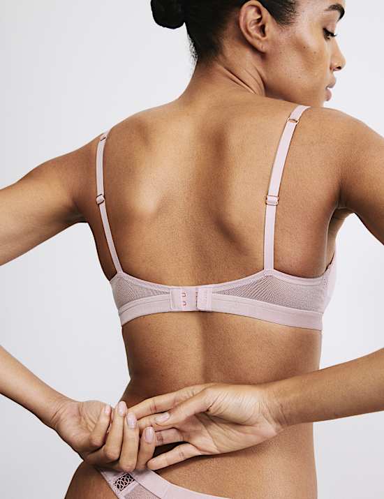 Saffron Satin & Lace Wired Plunge Bra Set A-E