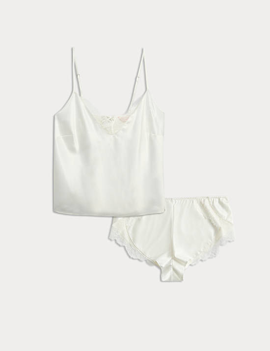 Forget Me Not Satin & Lace Cami top Set