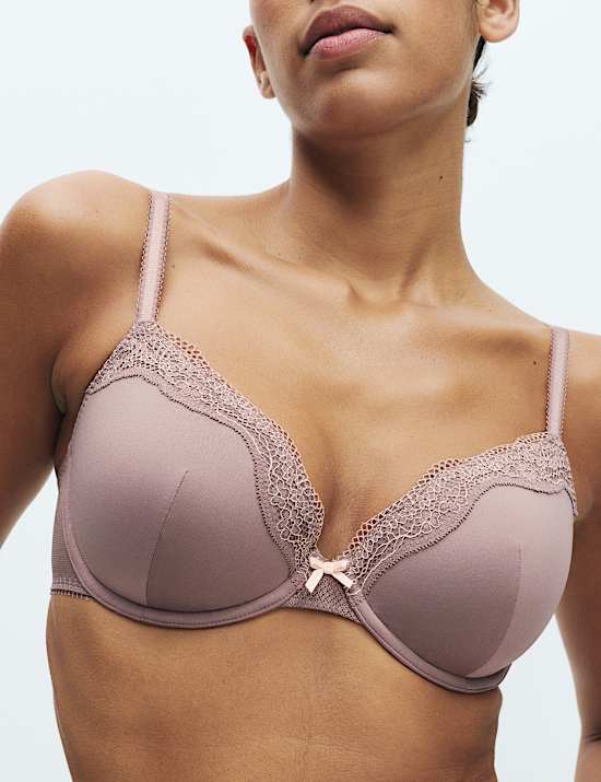 Jasmine Lace Wired Demi Cup Bra Set A-E