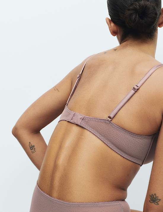 Jasmine Lace Wired Demi Cup Bra Set A-E