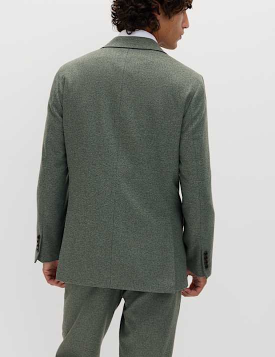 2 Piece Tailored Fit Italian Wool Rich Tweed Suit