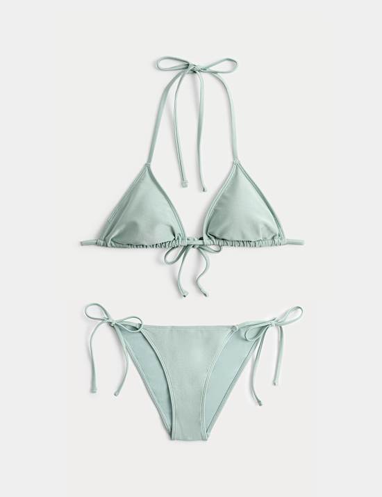 Sheen Triangle Bikini Set