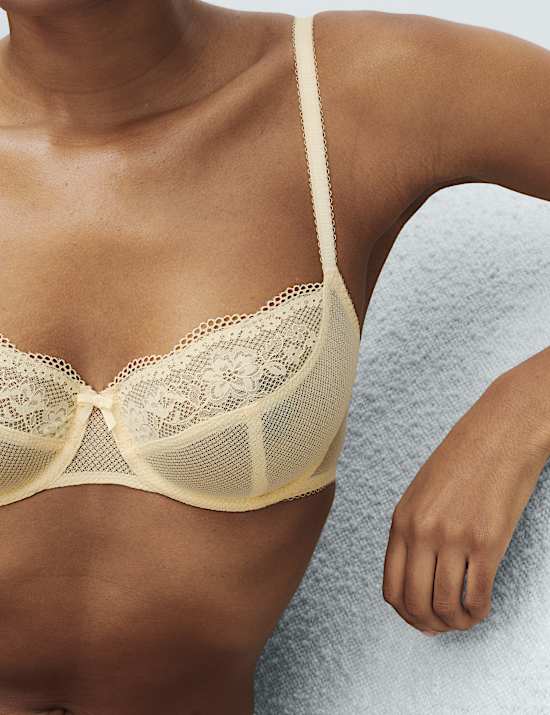 Jasmine Lace Wired Balcony Bra Set A-E
