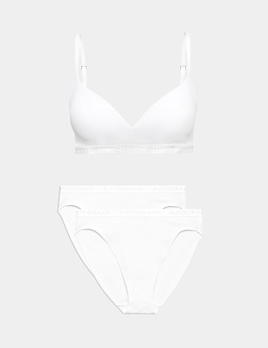 Lille Supima&trade; Cotton Non Wired Plunge Bra Set A-E