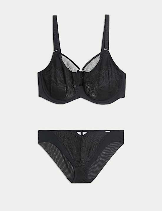 Kyoto Lace Wired Balcony Bra Set F-H