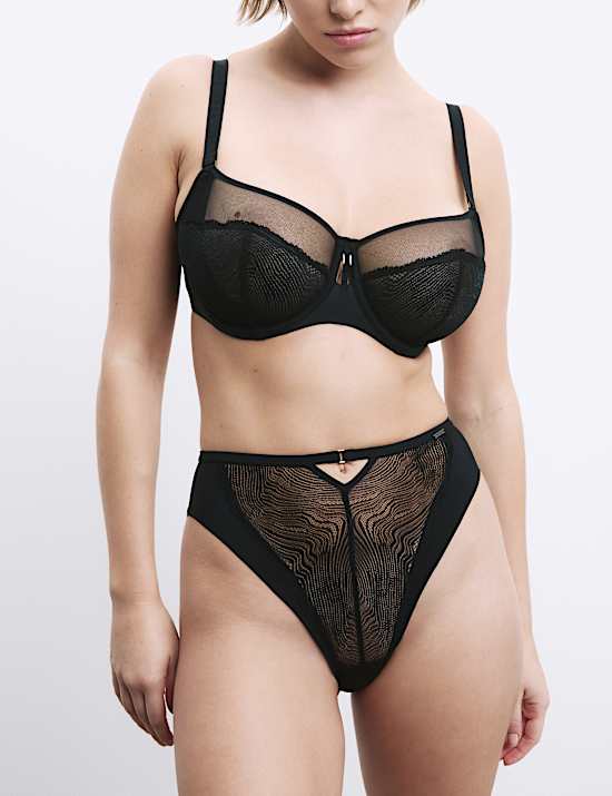 Kyoto Lace Wired Balcony Bra Set F-H