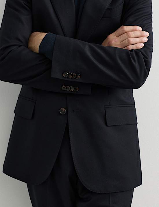 2 Piece Tailored Fit Italian Wool Flannel Suit