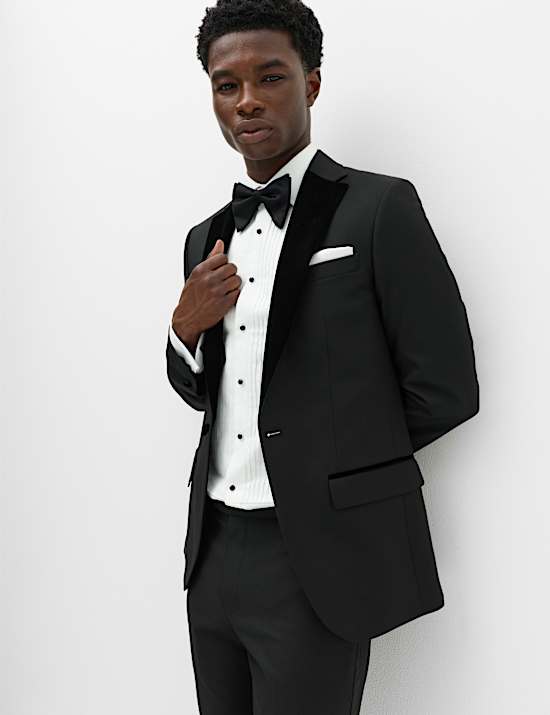 2 Piece Slim Fit Ultimate Velvet Lapel Tuxedo Suit