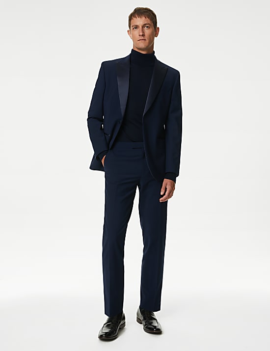 Tailored Fit Wool Blend Tuxedo Suit