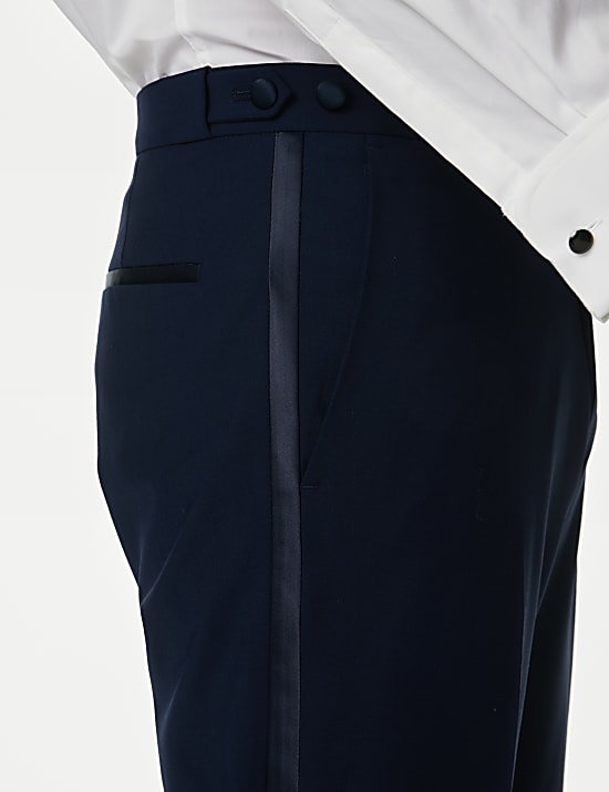 Tailored Fit Wool Blend Tuxedo Suit