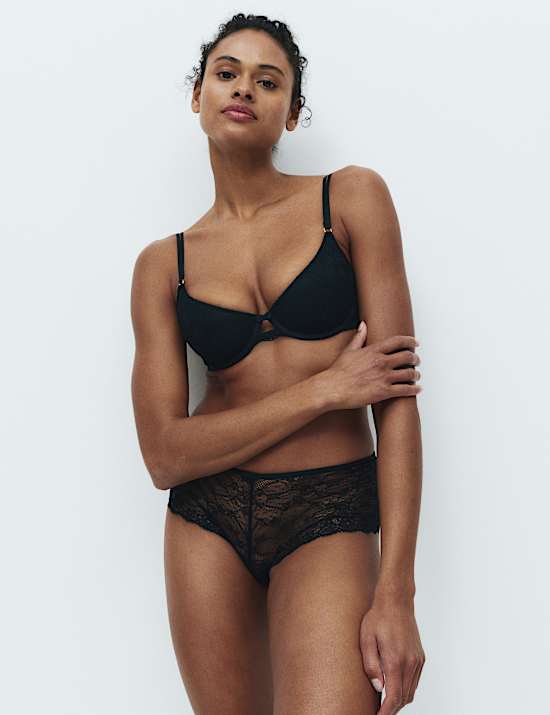 Ida Lace Wired Demi Cup Bra Set A-E