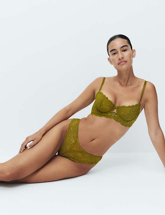 Sabine Lace Wired Longline Balcony Bra Set A-E