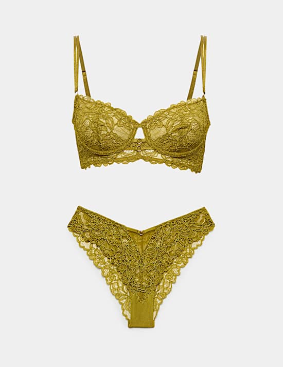Sabine Lace Wired Longline Balcony Bra Set A-E