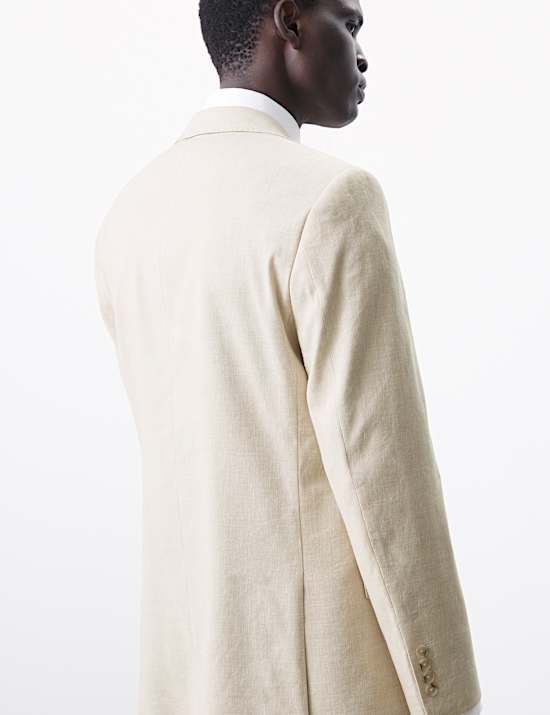 Tailleur coupe ajustée en lin mélangé italien Performance