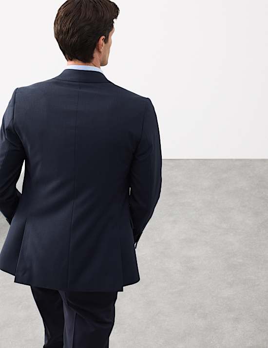 Tailored Fit Pure Wool Check Suit