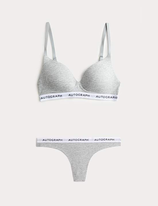 Lille Supima&trade; Cotton Non Wired Plunge Bra Set A-E