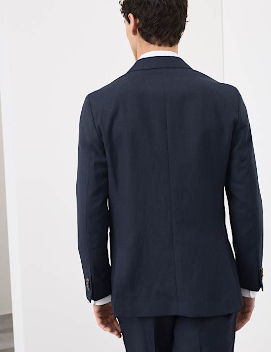 3 Piece Tailored Fit Wool Blend Textured Suit