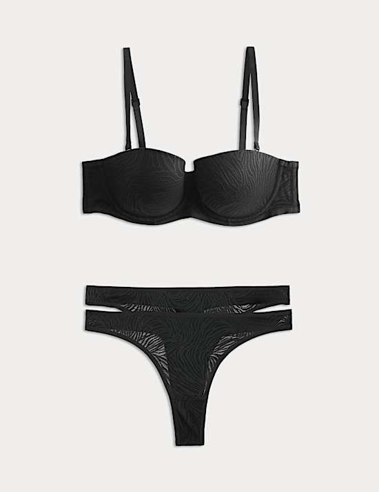 Body Lace Wired Strapless Bra Set A-E