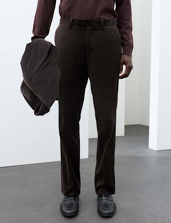 2 Piece Cotton Rich Velvet Stretch Suit