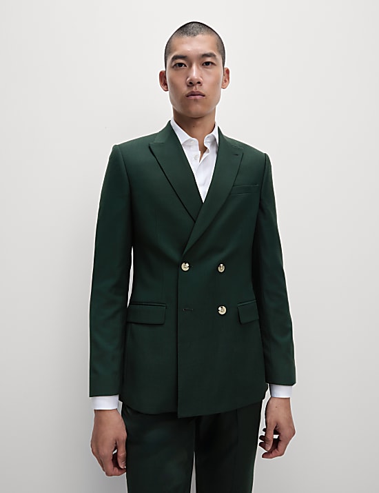 Slim Fit Double Breasted Suit