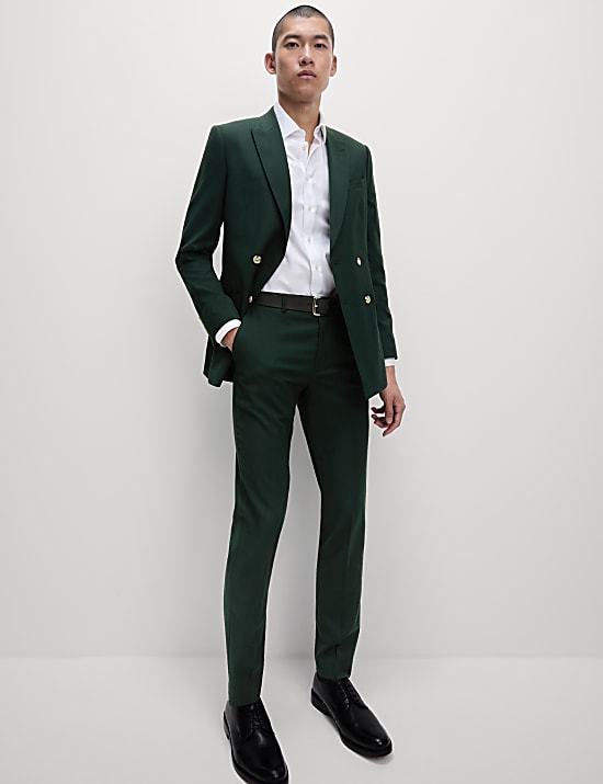 Slim Fit Double Breasted Suit