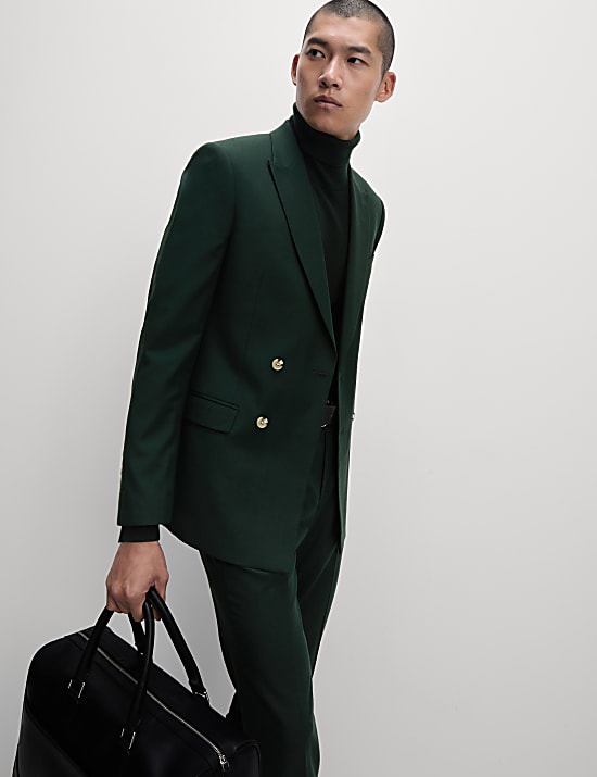 Slim Fit Double Breasted Suit