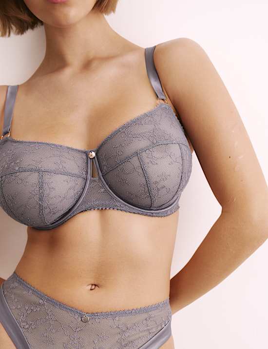 Rosa Lace Wired Balcony Bra Set F-H