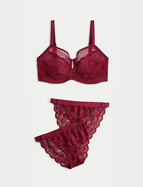 Cleo Lace Wired Minimiser Bra Set C-G