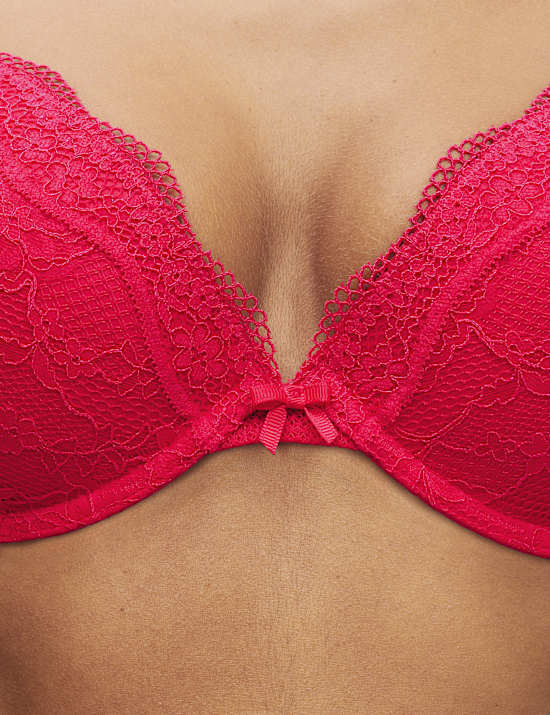 Conjunto de sujetador escotado con aros y encaje Jasmine (copa A-E)