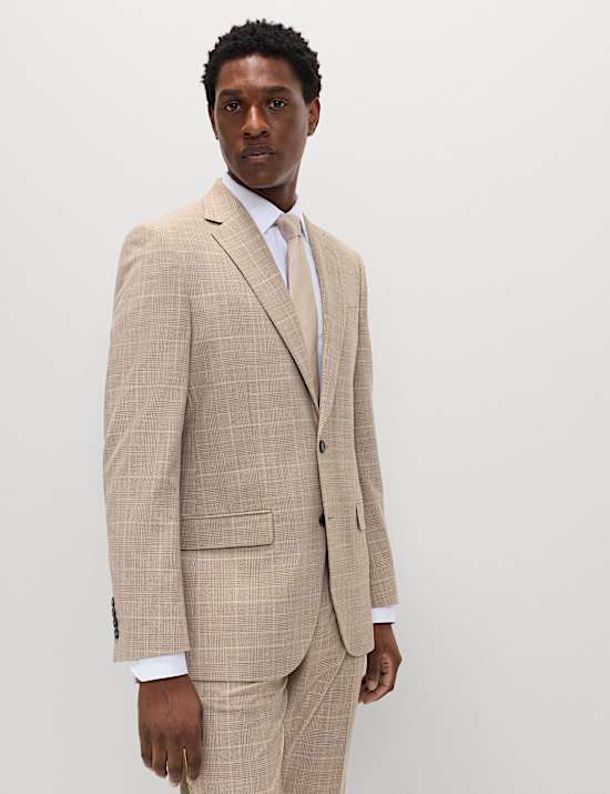 2 Piece Regular Fit Prince of Wales Check Suit