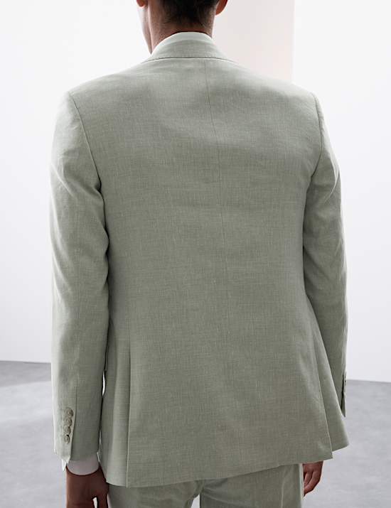 Costume coupe ajustée en lin mélangé italien Performance