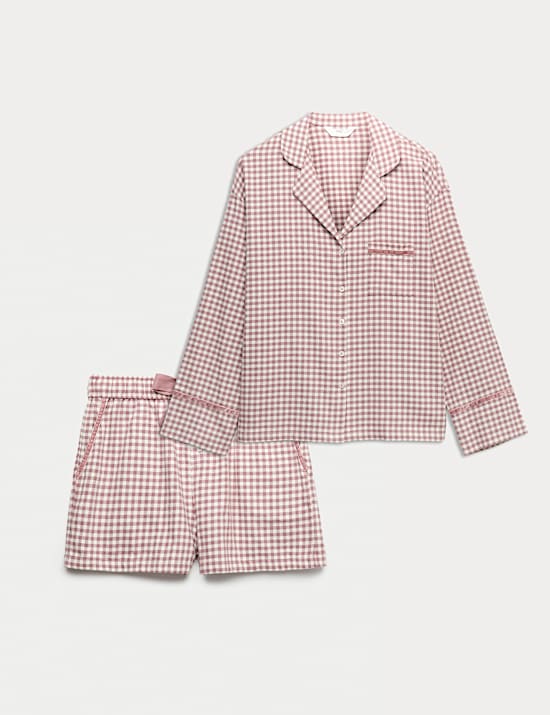 Flannel Gingham Revere Pyjama Set