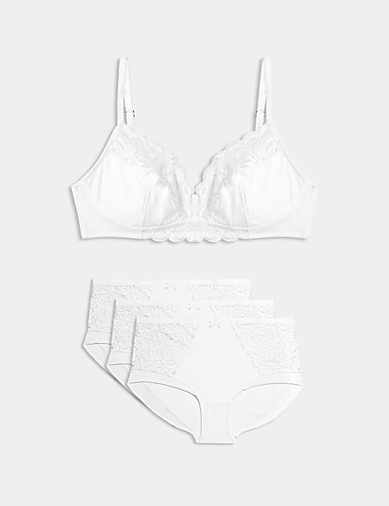 Amelia Lace Non Wired Full Cup Bra Set A-E