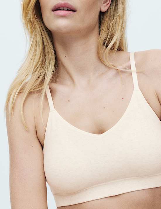 3pk Seamless Non Wired Bralettes Set