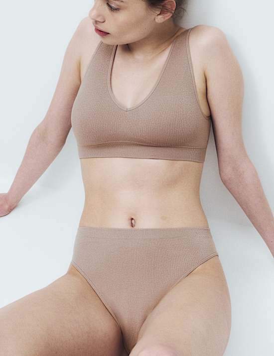 3pk Seamless Non Wired Bralettes Set