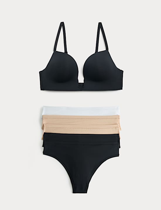 Body Invisibles Wired Push Up Plunge Bra Set A-E