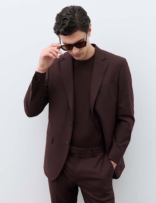 2 Piece Italian Wool Blend Performance Suit