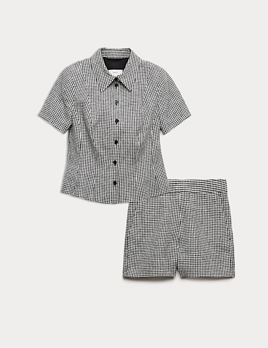 Gingham Jacket & Short Set