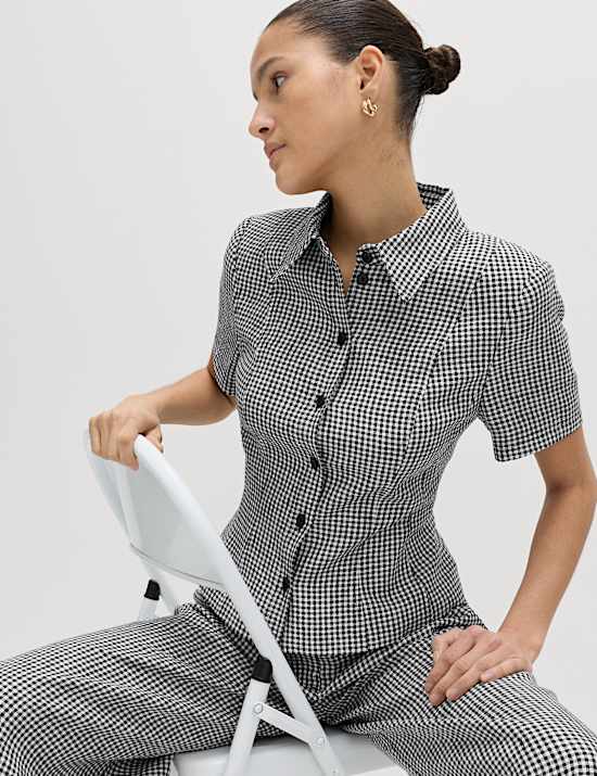 Gingham Jacket & Short Set