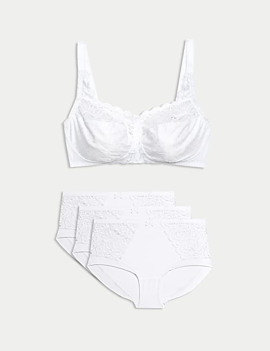 Amelia Lace Non Wired Total Support Bra Set B-H