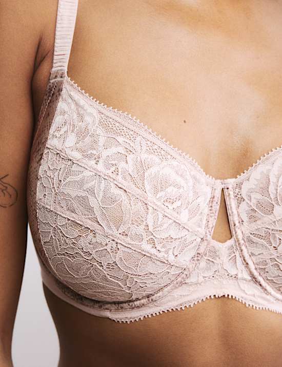 Rosalie Silk & Lace Wired Minimiser Bra Set C-G