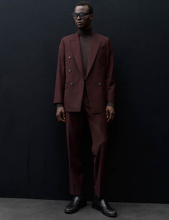 2 Piece Merino Wool Rich Double Breasted Suit