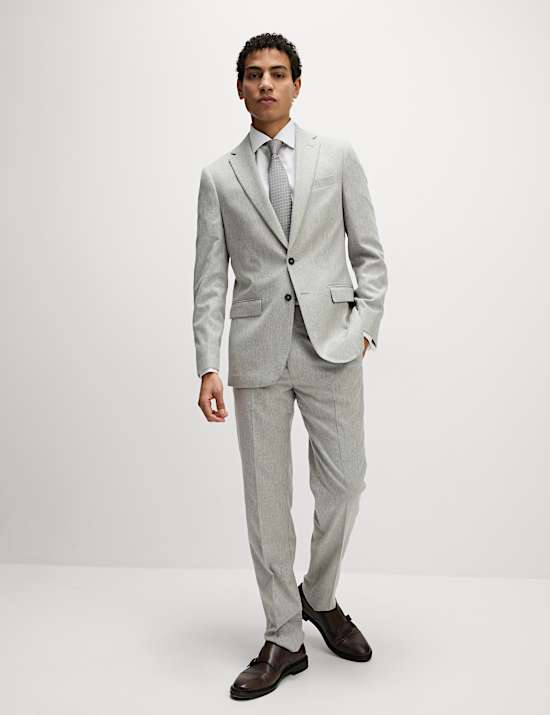 Tailored Fit Wool Rich Tweed Suit
