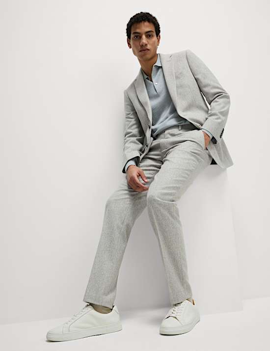 Tailored Fit Wool Rich Tweed Suit