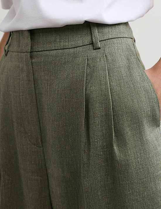 Linen Blend Relaxed Utility Shirt & Trouser Set