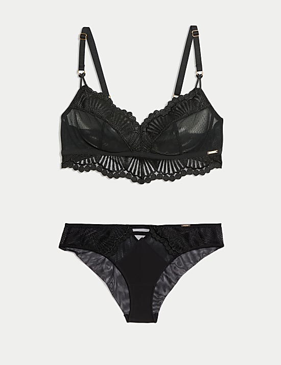 Leon Embroidery Non Wired Bralette Set A-E