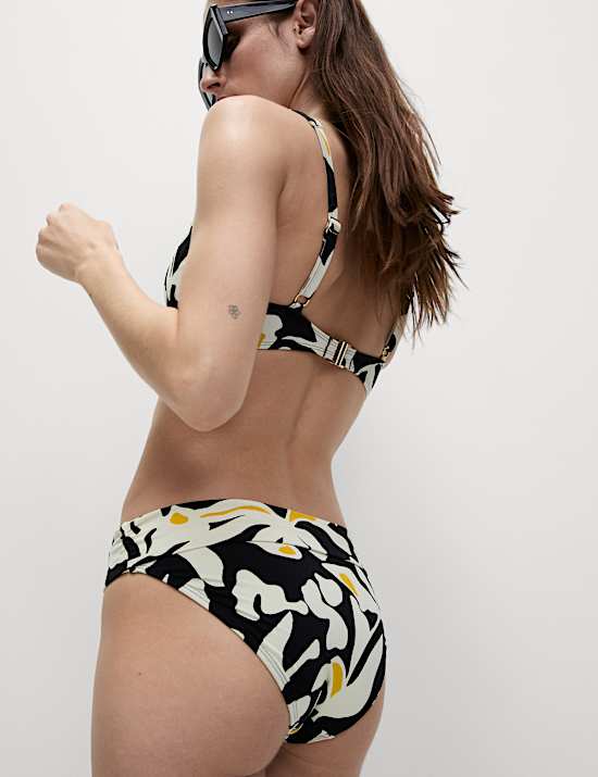 Printed Padded Plunge Bikini Set