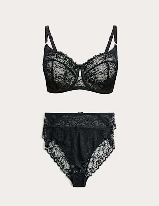 Soutien-gorge &agrave; balconnet Ida &agrave; armatures et dentelle, bonnets F &agrave; H