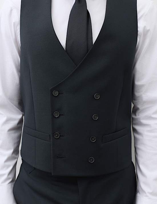 3 Piece Tailored Fit Wool Rich Suit