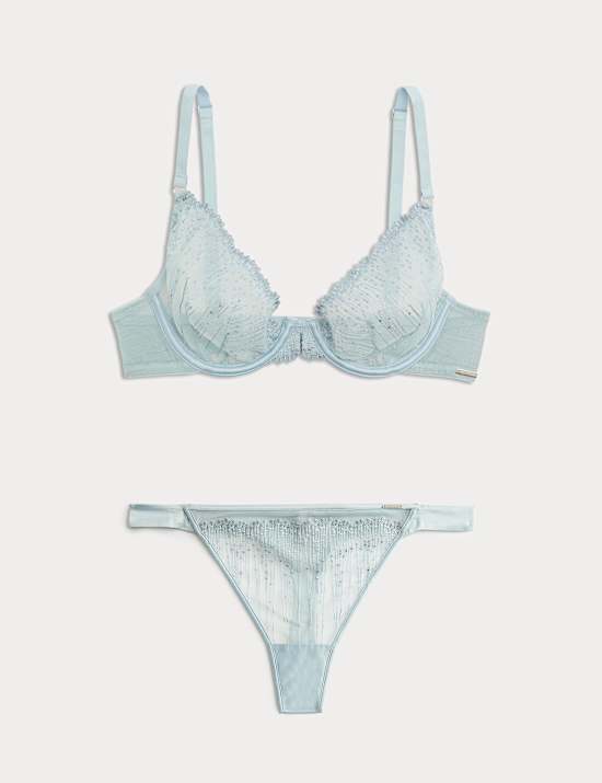 Florence Embroidery Wired Plunge Bra Set A-E